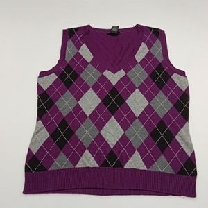 New York & Company Sweater vest size large purple